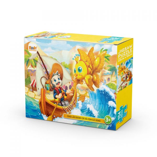 Puzzle Xếp Hình Ông Lão Đánh Cá Và Con Cá Vàng - Happy Time 3587
