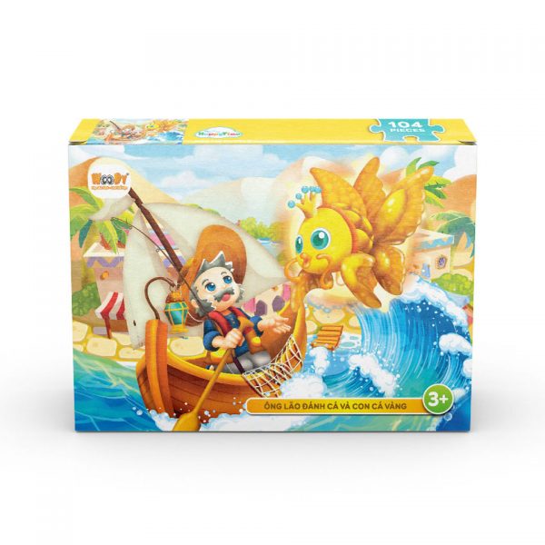 Puzzle Xếp Hình Ông Lão Đánh Cá Và Con Cá Vàng - Happy Time 3587