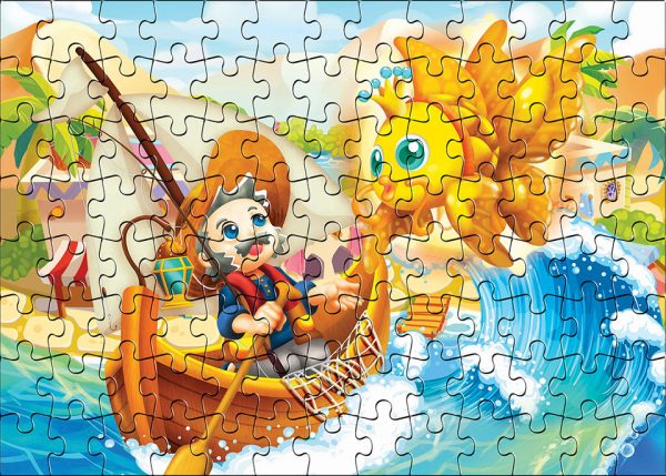 Puzzle Xếp Hình Ông Lão Đánh Cá Và Con Cá Vàng - Happy Time 3587