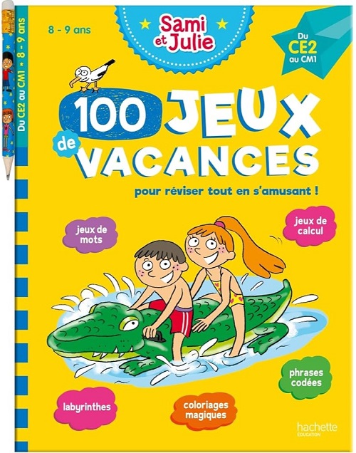 Sách Tiếng Pháp -100 Jeux de vacances Sami et Julie du CE2 au CM1