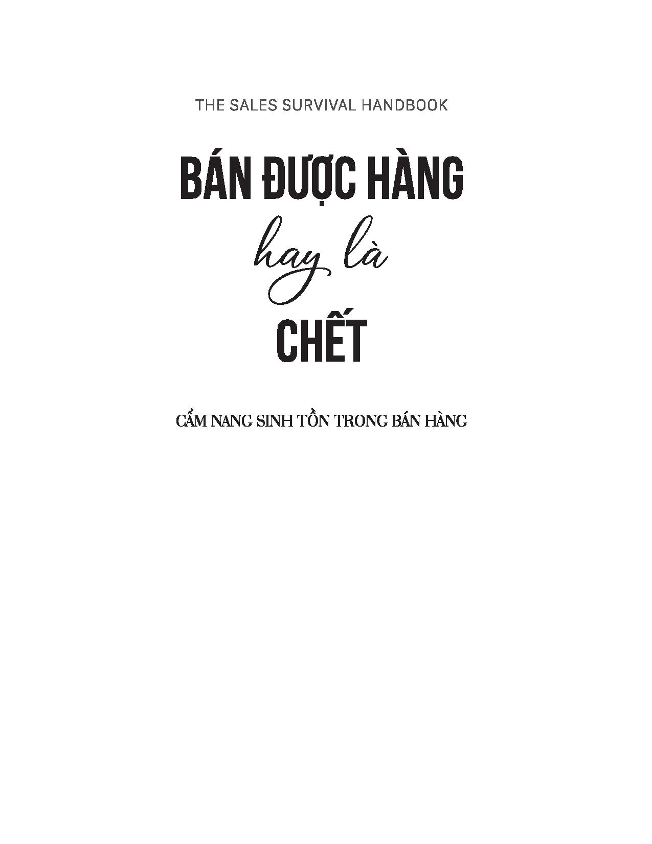 Bán Được Hàng Hay Là Chết