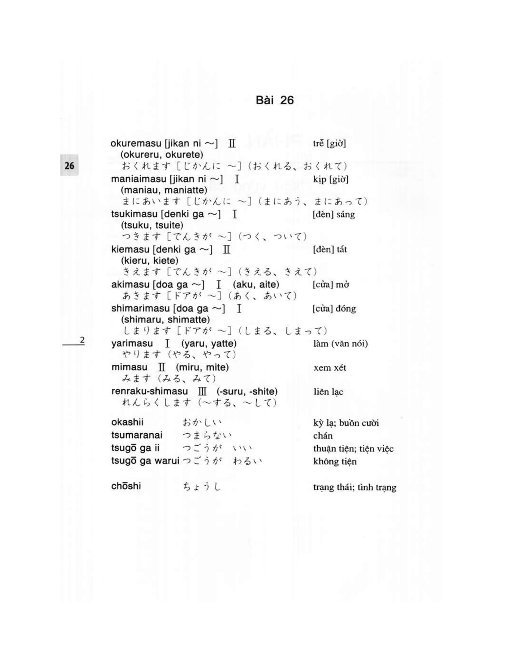 Shin Nihongo No Kiso - Giáo Trình Tiếng Nhật Sơ Cấp (Bản Dịch Tiếng Việt) - Tập 2