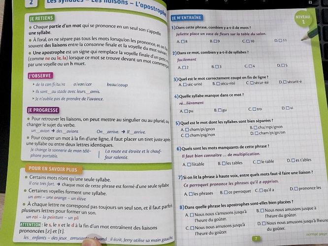 Sách Bài Tập Tiếng Pháp lớp 3,4,5 - 800 Exercices D'Orthographe - Grammaire - Conjugaison