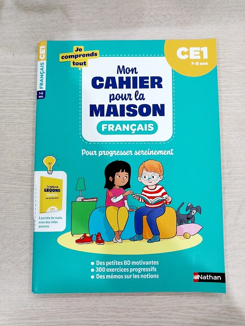 Sách Bài Tập Tiếng Pháp- Mon Cahier Pour La Maison Francais CE1 ( 7-8 tuổi)