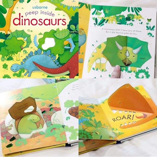 Sách Lật Mở Tiếng Anh Trẻ Em - Peep Inside Dinosaurs