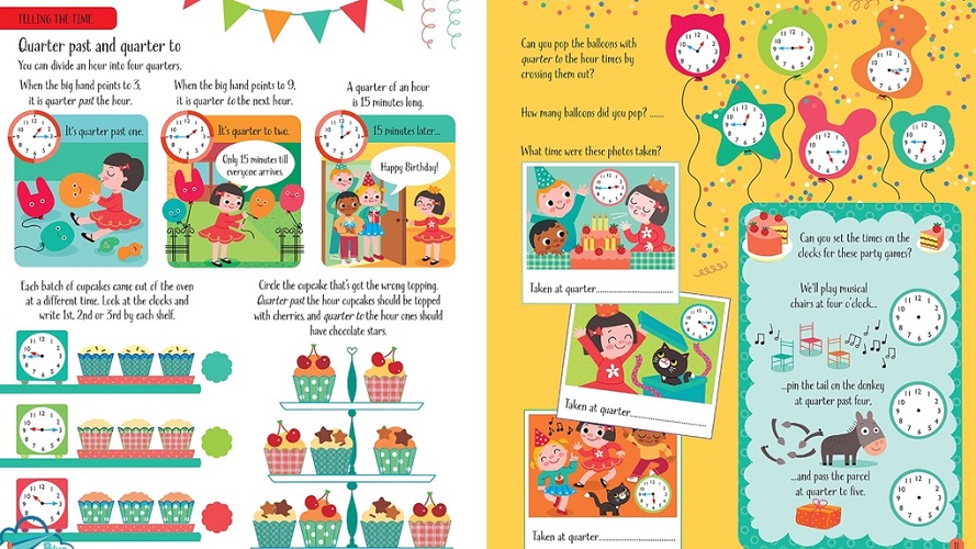 Sách thiếu nhi tiếng Anh Usborne - Telling the Time Activity Book