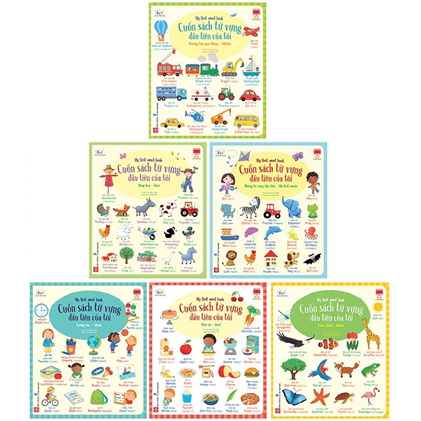 Combo Cuốn Sách Từ Vựng Đầu Tiên Của Tôi - My First Word Book (Bộ 6 Cuốn)