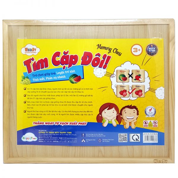 Bộ Trò Chơi Tìm Cặp Đôi Gỗ Woody - Happy Time 0876