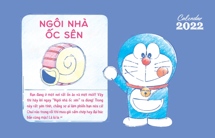 Lịch Để Bàn Doraemon 2022 - Tặng Kèm Sticker