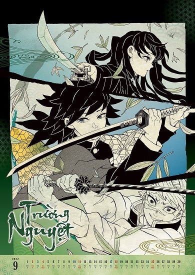 Lịch Manga Treo Tường Thanh Gươm Diệt Quỷ 2022