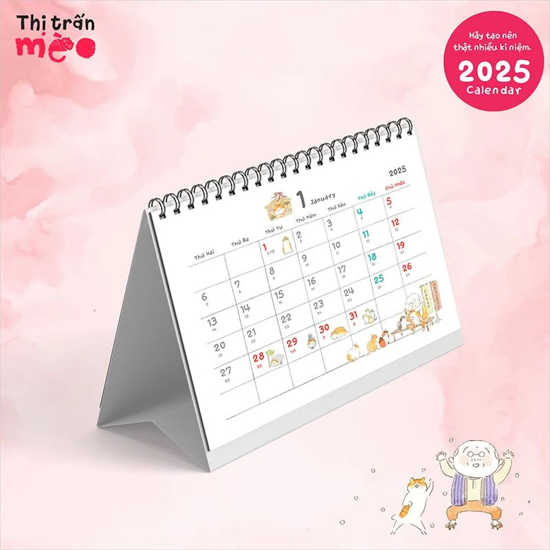 Lịch Để Bàn Thị Trấn Mèo 2025