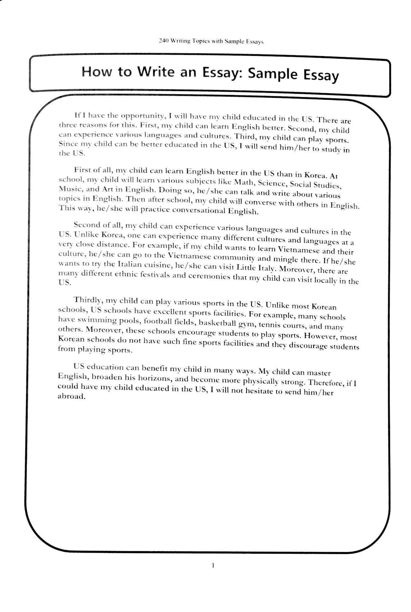 240 Writing Topics With Sample Essays - Vol. 2 (Topics 121 - 240)