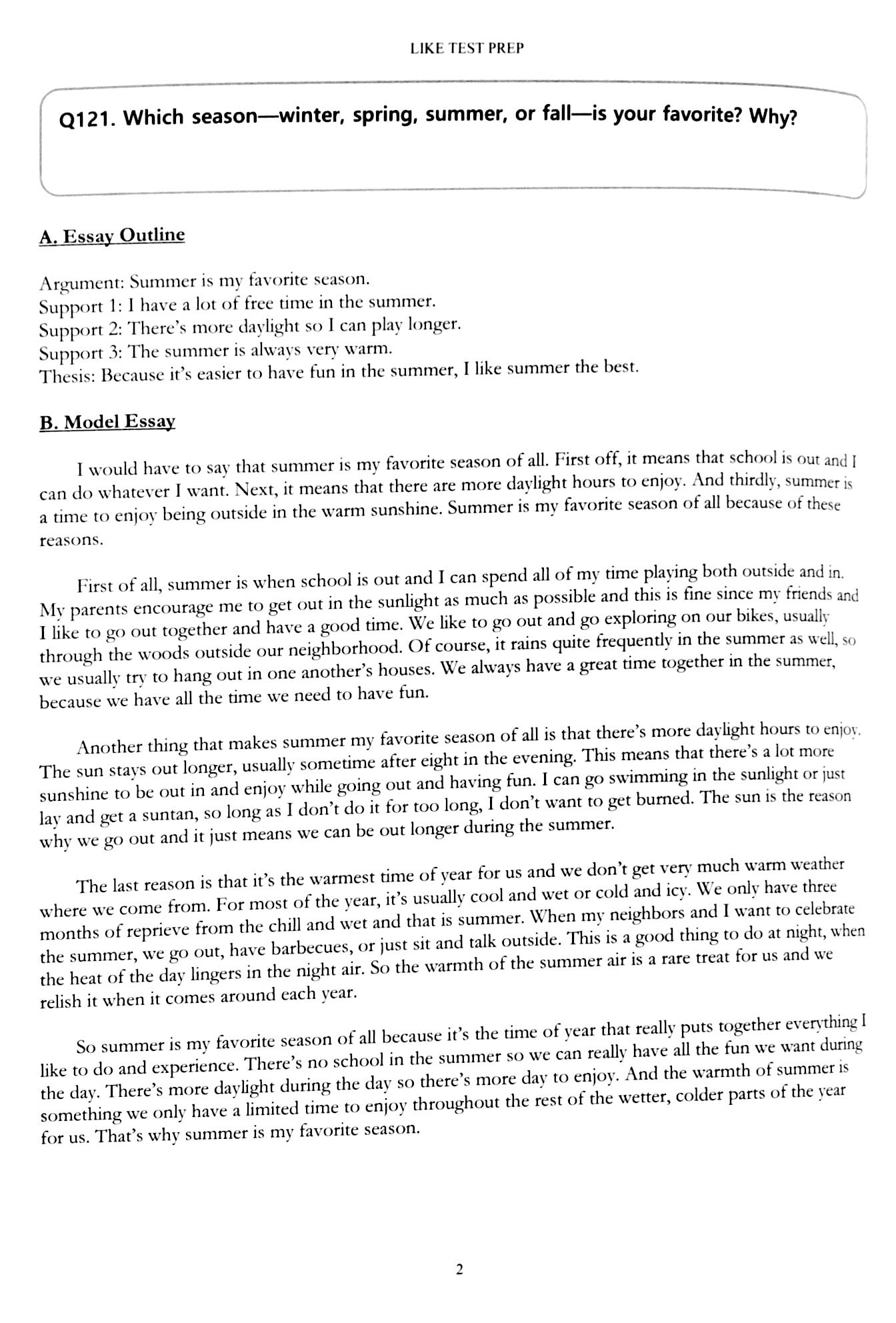 240 Writing Topics With Sample Essays - Vol. 2 (Topics 121 - 240)