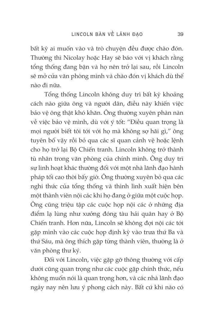 Lincoln Bàn Về Lãnh Đạo