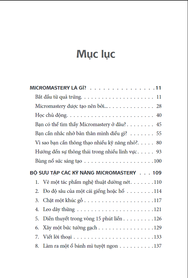 Micromastery - Thành Thạo Kỹ Năng Nhỏ, Vươn Đến Thành Công Lớn