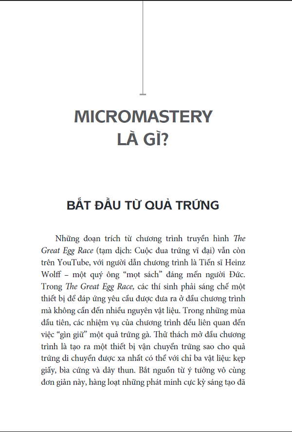 Micromastery - Thành Thạo Kỹ Năng Nhỏ, Vươn Đến Thành Công Lớn