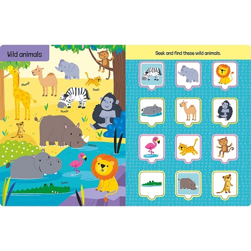 Sách Lật Mở Tiếng Anh - Lift-The-Flap First 100 Animals