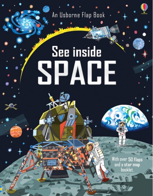 Sách Usborne Tương Tác Lật Mở - See Inside Space