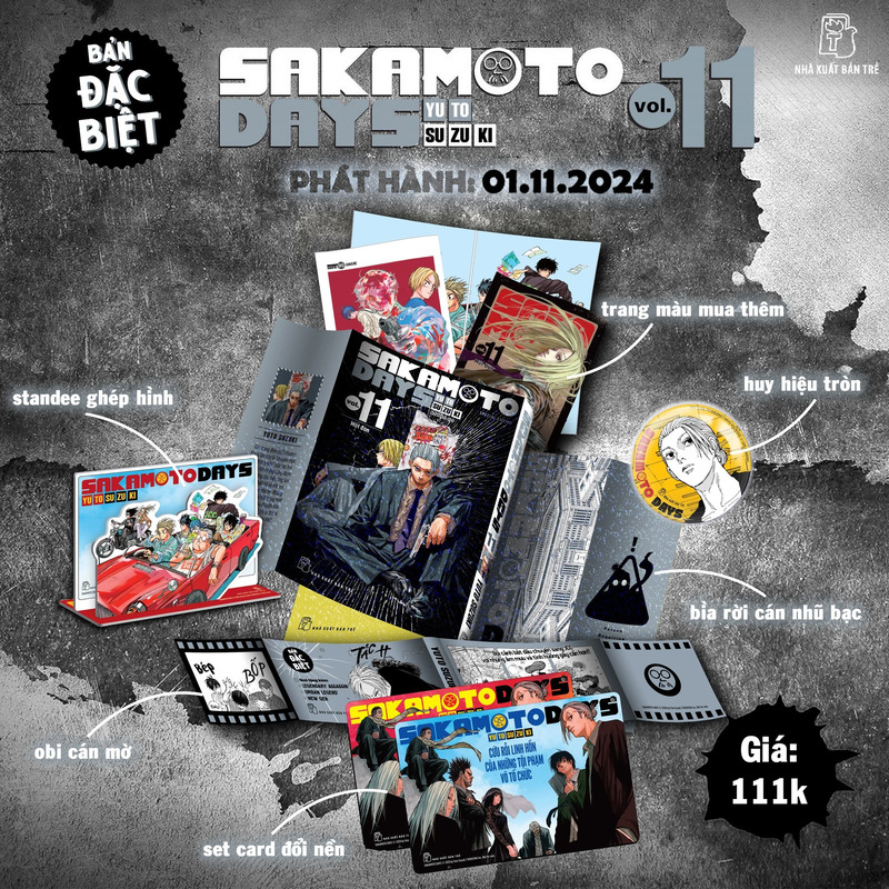 Sakamoto Days - Tập 11 (Bản Đặc Biệt - Tặng Kèm Obi + Huy Hiệu + Set 3 Card Đổi Nền + Standee Lắp Ghép)