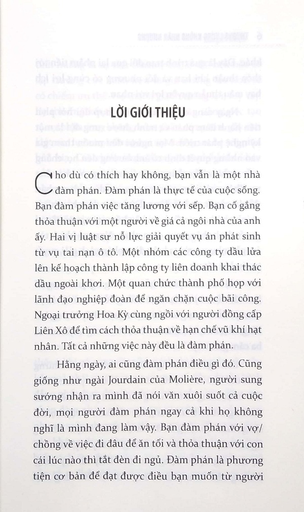 Thương Lượng Không Nhân Nhượng