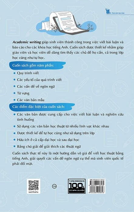 Academic Writing Chỉ Dẫn Viết Luận Chuẩn Quốc Tế Dành Cho Sinh Viên