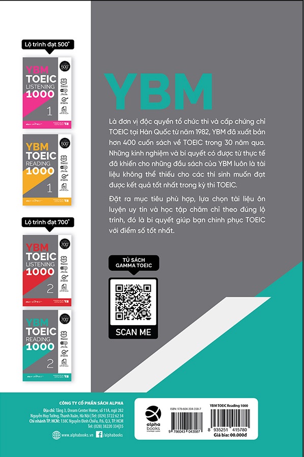 YBM Toeic Reading 1000 (Vol 2)