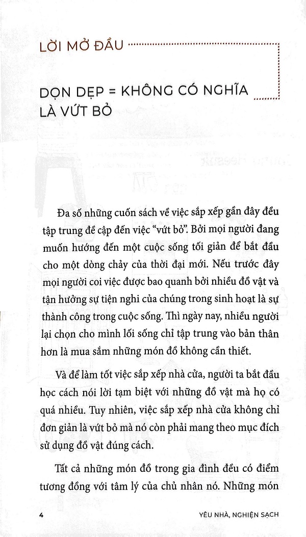 Yêu Nhà, Nghiện Sạch