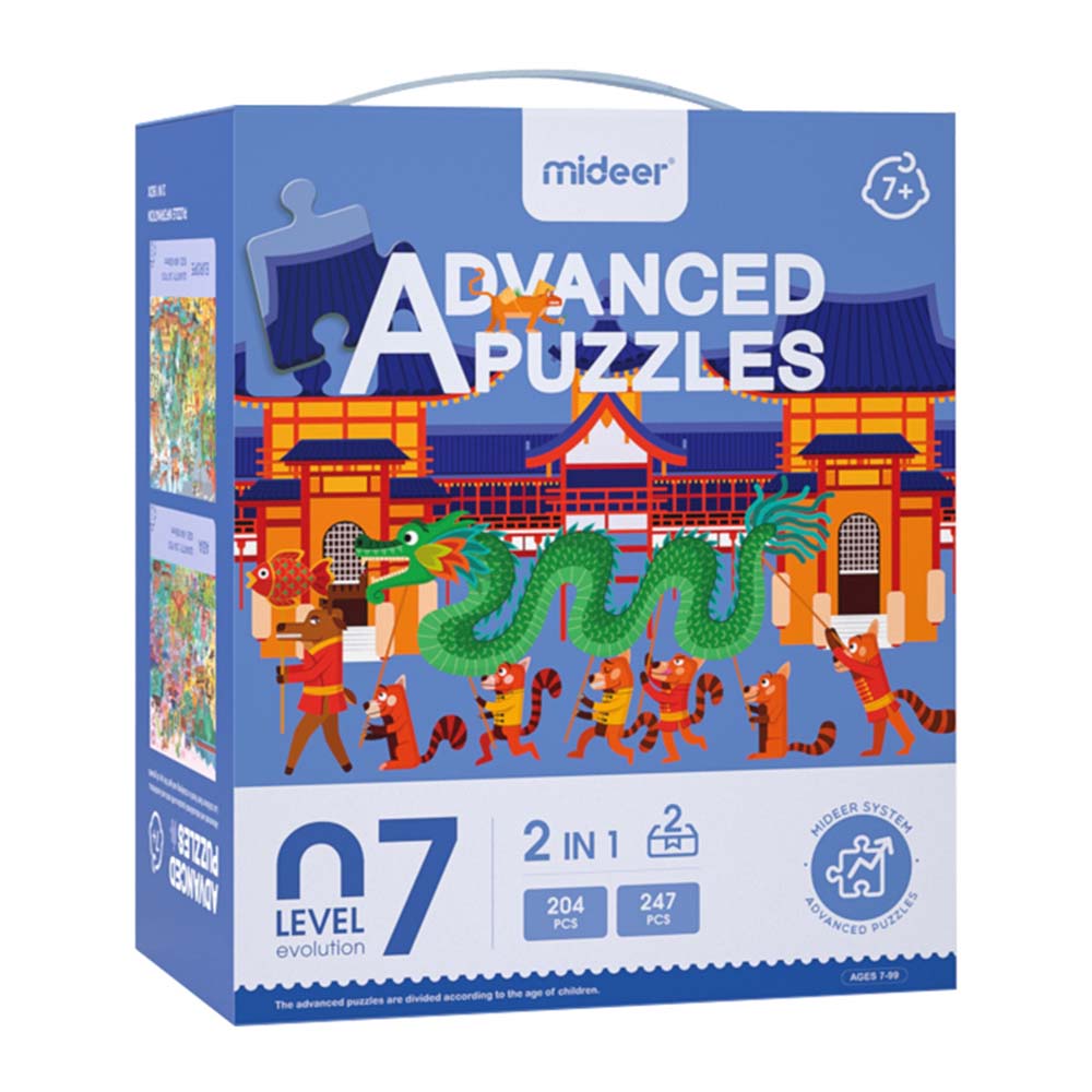 Đồ Chơi Xếp Hình 7 cấp độ Mideer puzzles Level Up Đồ Chơi Tư Duy Cho bé - Level 7 Human Geography - MD3109