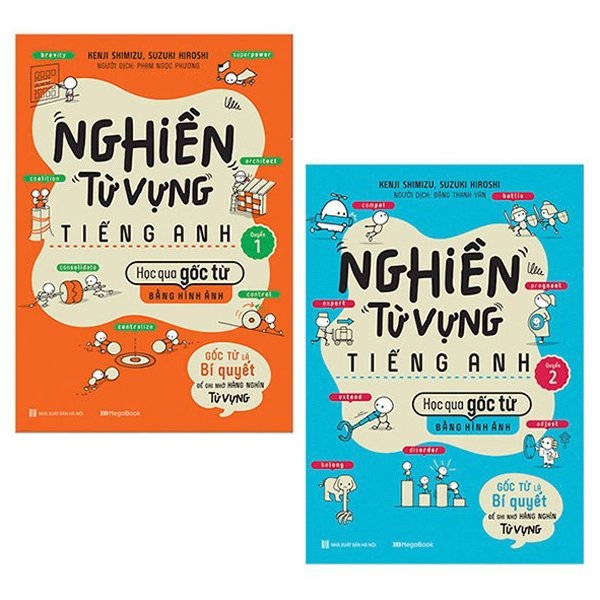 Combo Nghiền Từ Vựng Tiếng Anh - Học Qua Gốc Từ Bằng Hình Ảnh - Gốc Từ Là Bí Quyết Để Ghi Nhớ Hàng Nghìn Từ Vựng (Bộ 2 Quyển)