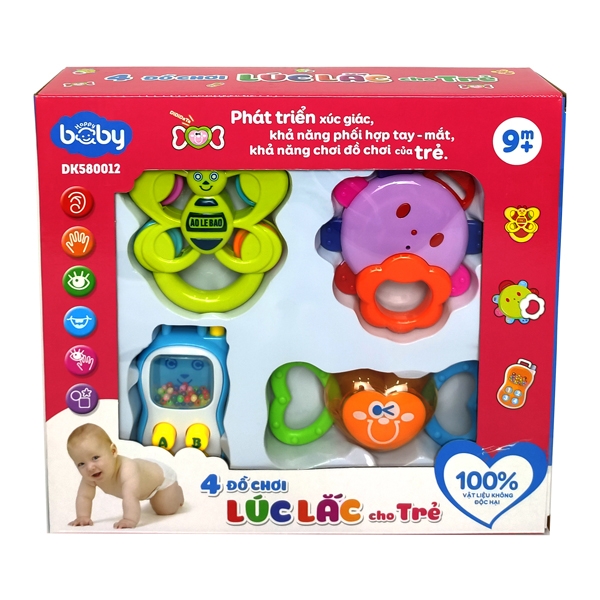 Bộ 4 Đồ Chơi Lúc Lắc Cho Trẻ - Duka DK580012