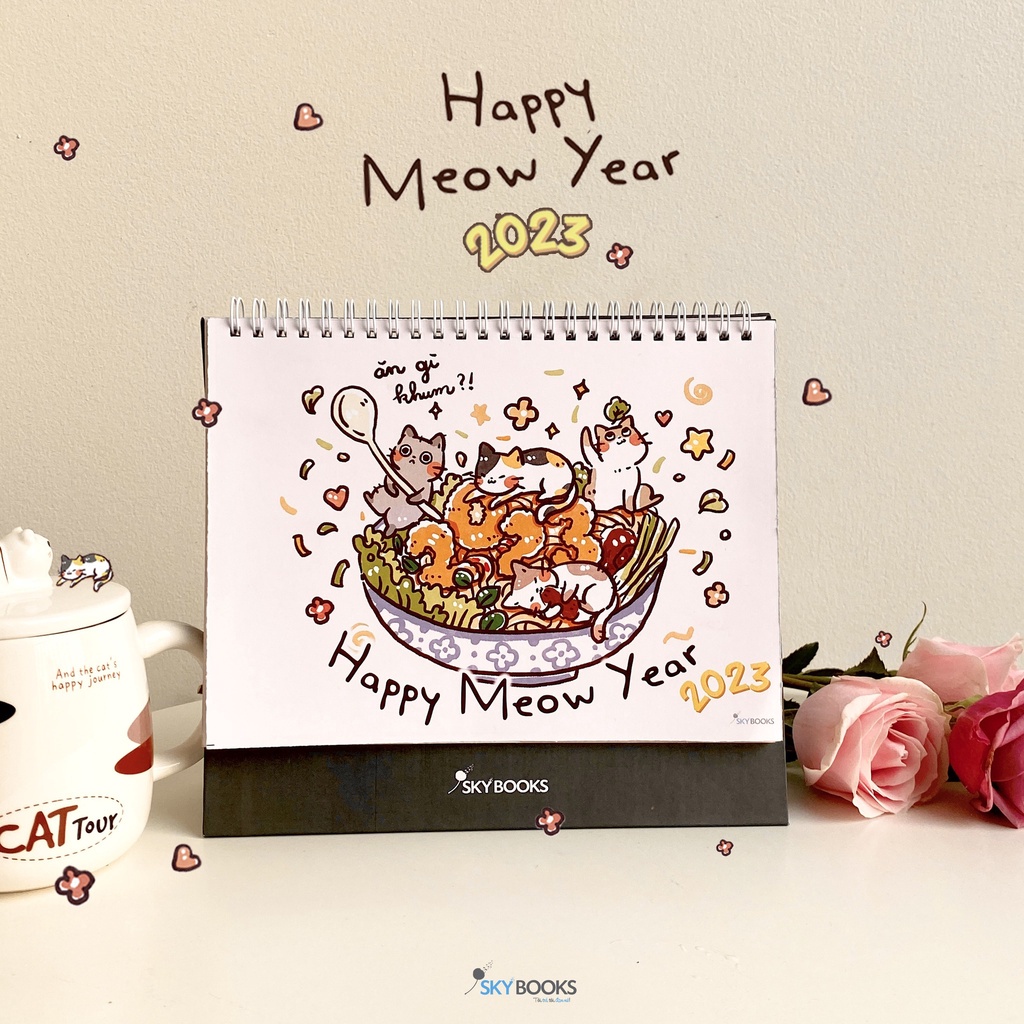 Lịch Bàn Kulzsc Happy Meow Year 2023