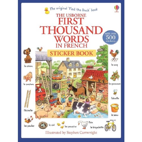 Sách Tiếng Pháp : The Usborne First Thousand Words In French ( Sticker Book)